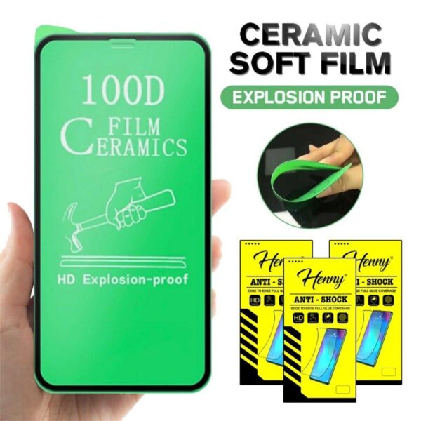 Iphone 7 plus white ceramic temper glass - Image 1